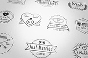 Wedding Stamp Badges Logos