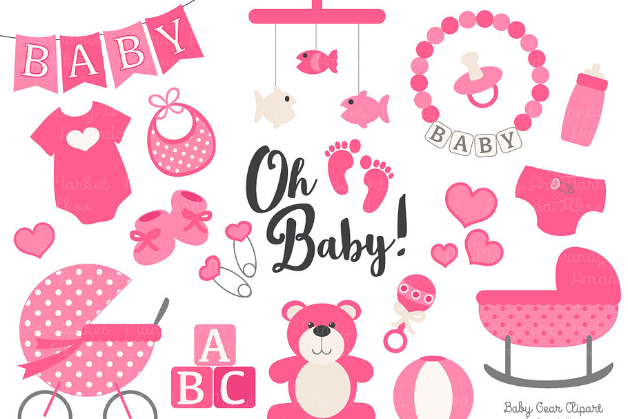 Hot Pink Baby Clipart