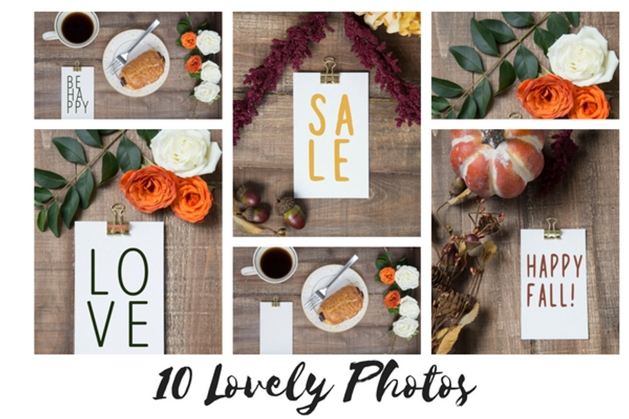 Hello Fall! Little Messages in Mockup Templates - product preview 8