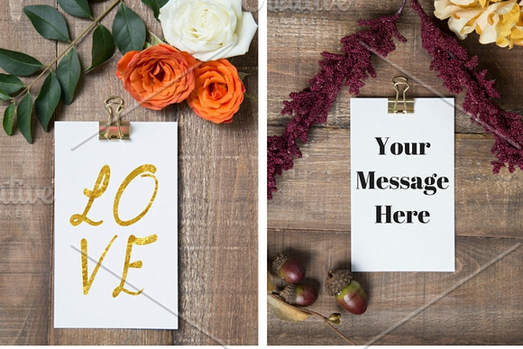 Hello Fall! Little Messages in Mockup Templates - product preview 1