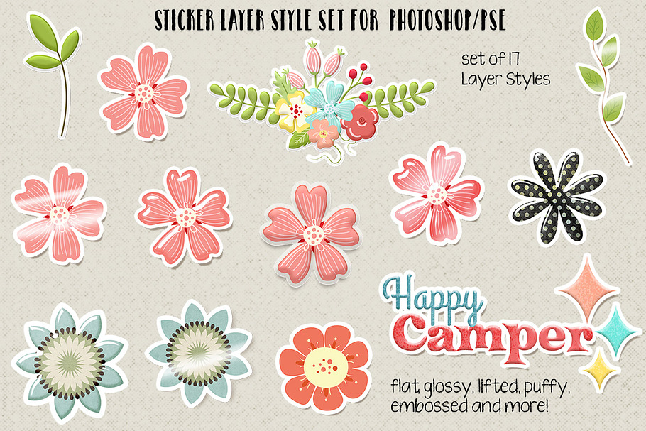 Sticker Layer Styles for PS/PSE in Photoshop Layer Styles - product preview 8
