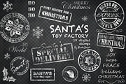 Santa's Toy Factory - Chalk Stamps