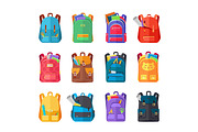 Colored School Backpacks Set