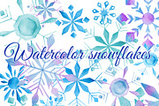 Watercolor snowflakes