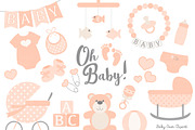 Peach Baby Clipart