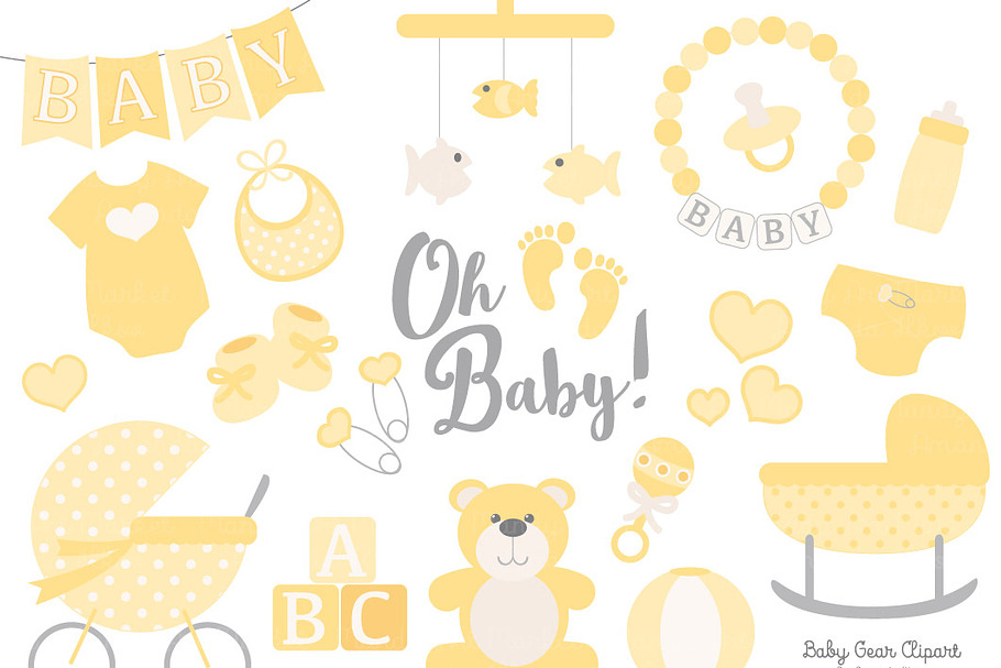 Vector Baby Clipart in Sunshine in Illustrations - product preview 8
