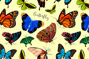 Butterflies set pattern
