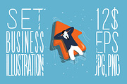 Set of business illustration 
