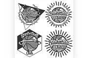 Vintage basketball emblems