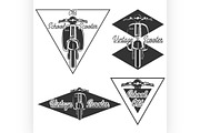 Vintage scooter emblems