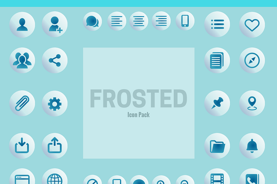 Frosted Icon Pack in Graphics - product preview 8