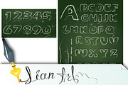 ABC - English alphabet on blackboard