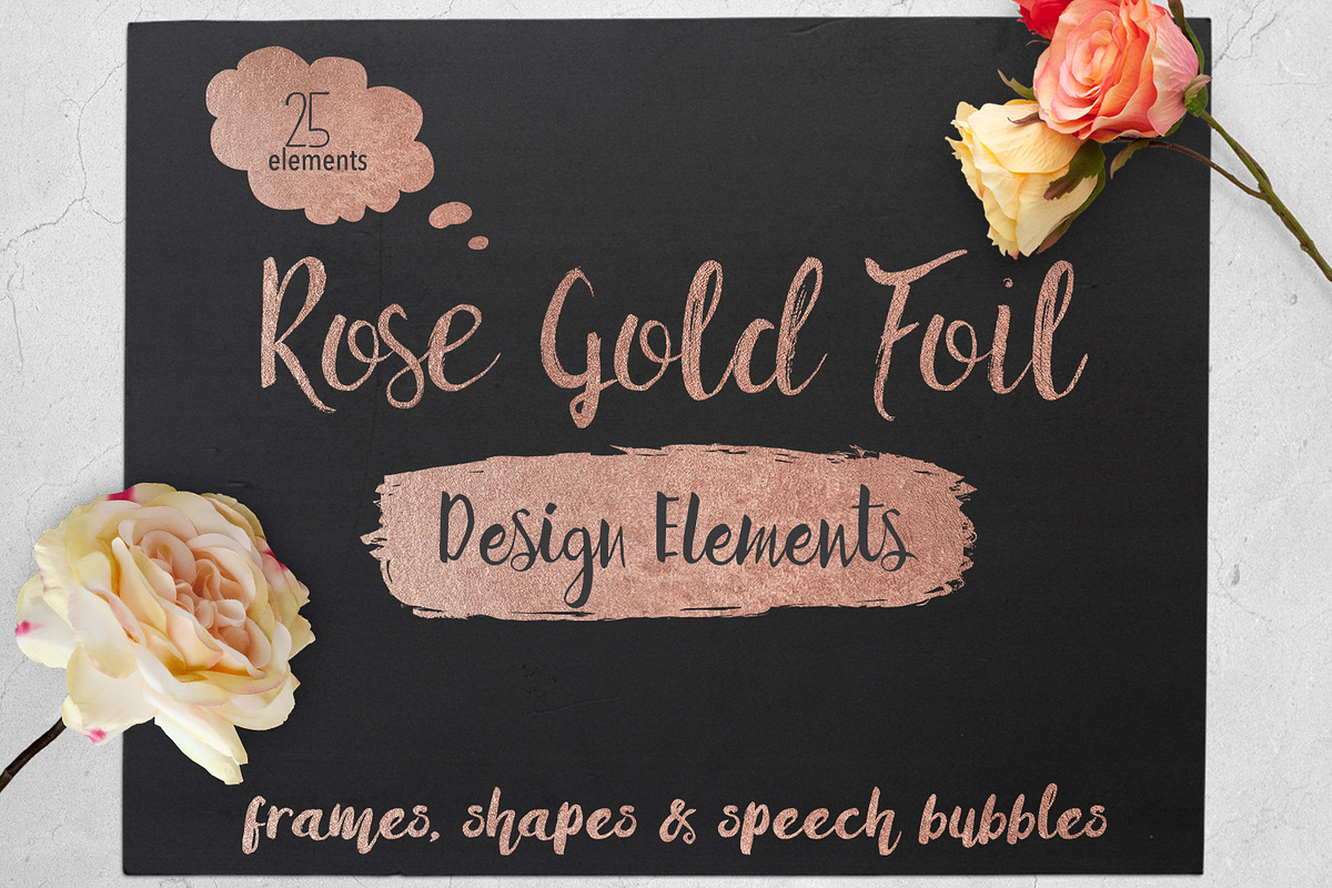 Rose Gold Foil Elements in Objects - product preview 8