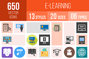 650 E Learning Icons