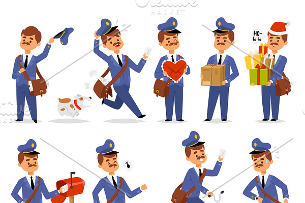Postman character vector courier
