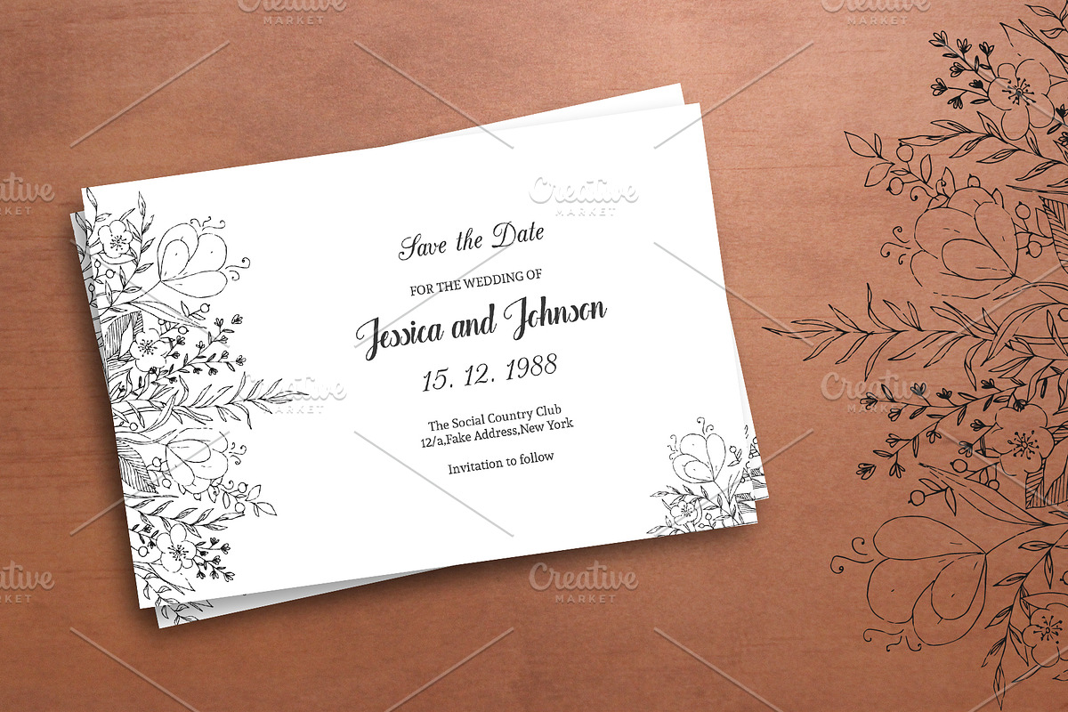 Wedding Save The Date Template in Wedding Templates - product preview 8
