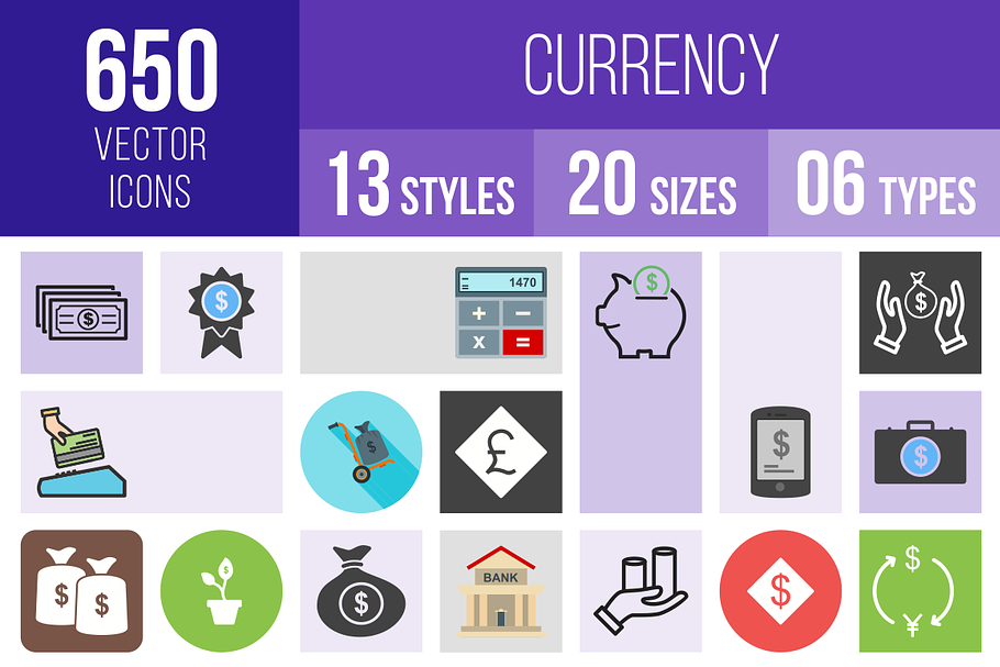 650 Currency Icons in Icons - product preview 8