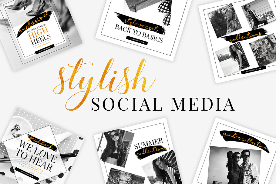 Stylish Social Media Pack in Social Media Templates - product preview 8