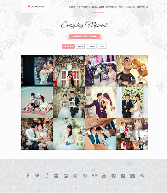 CuckooLove - Wedding WordPress Theme in WordPress Wedding Themes - product preview 2