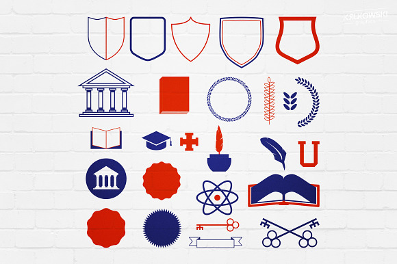 Academic College School Badges Logos in Logo Templates - product preview 4