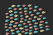 Color fish pattern