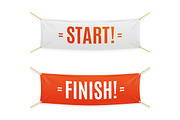Start and Finish Banner. Vector