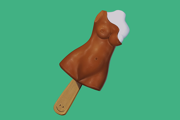 Set of ice cream shapes  in Objects - product preview 3