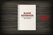 Notebook. Vector set