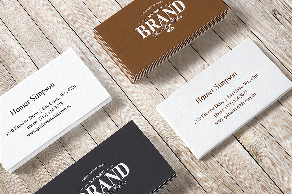 8 Realistic Business Card Mockups in Print Mockups - product preview 3