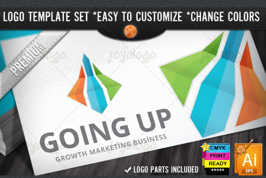 3D Arrows Growth Marketing Rise Logo in Logo Templates - product preview 8