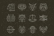 Thin Line Zodiacal Symbols
