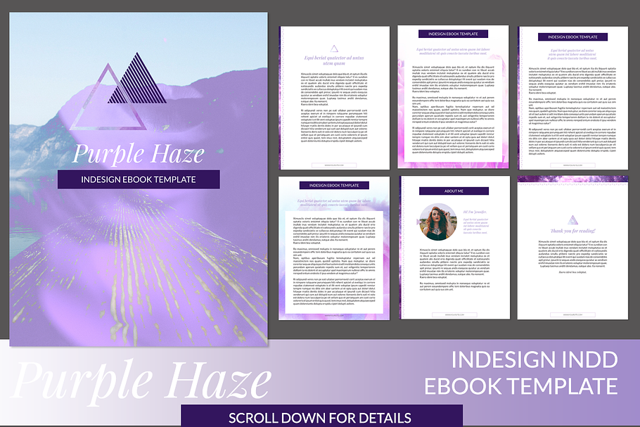 Purple Haze InDesign Ebook Template