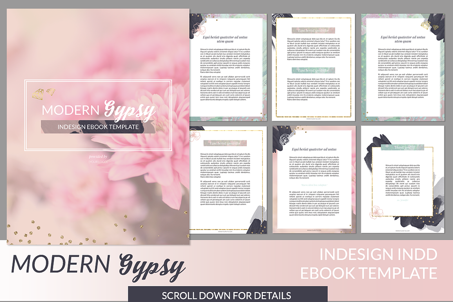 Modern Gypsy InDesign Ebook Template