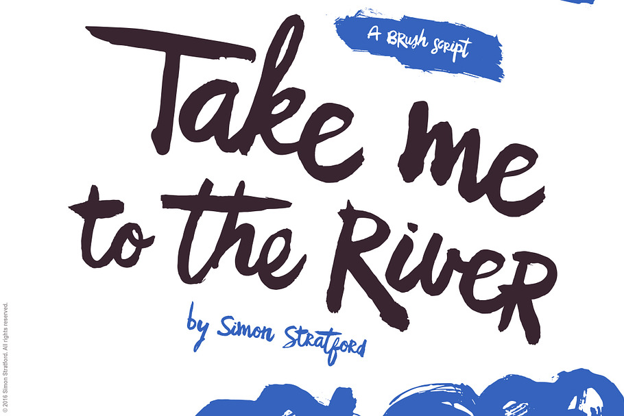 Take me to the river brush script in Script Fonts - product preview 8