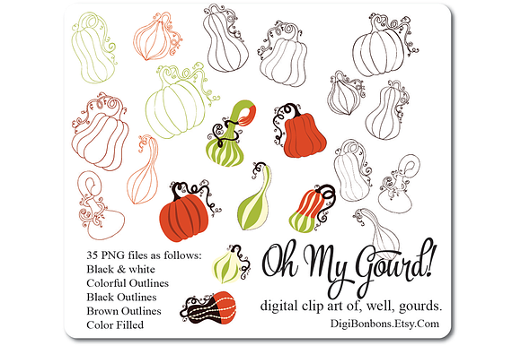 Oh My Gourd Graphics in Illustrations - product preview 1