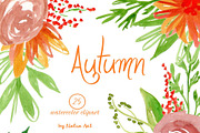 Autumn flowers clip art