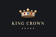 Logo with gold king crown