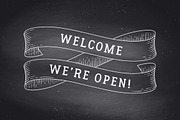 Welcome we are open. Old ribbon
