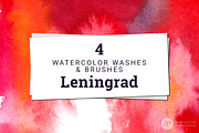 4 Watercolor Washes - Leningrad