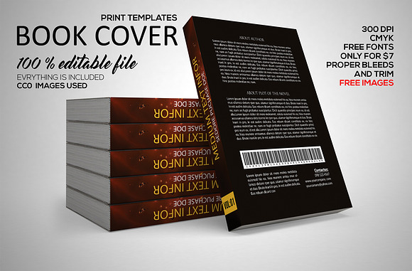 Universe Book Cover Print Template in Stationery Templates - product preview 1