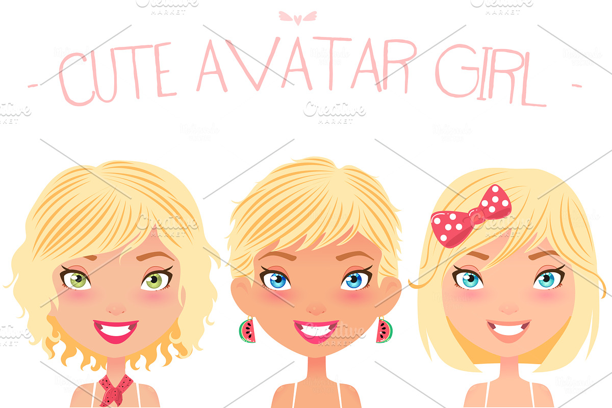 - Cute Vector Girl - in Illustrations - product preview 8