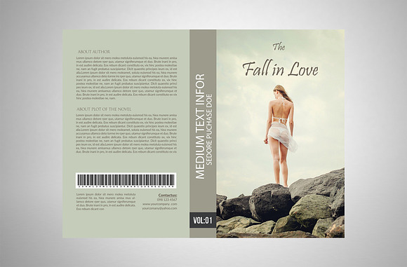 Love Book Cover Print Template in Stationery Templates - product preview 3
