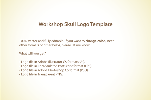 Workshop Skull Logo Template in Logo Templates - product preview 4