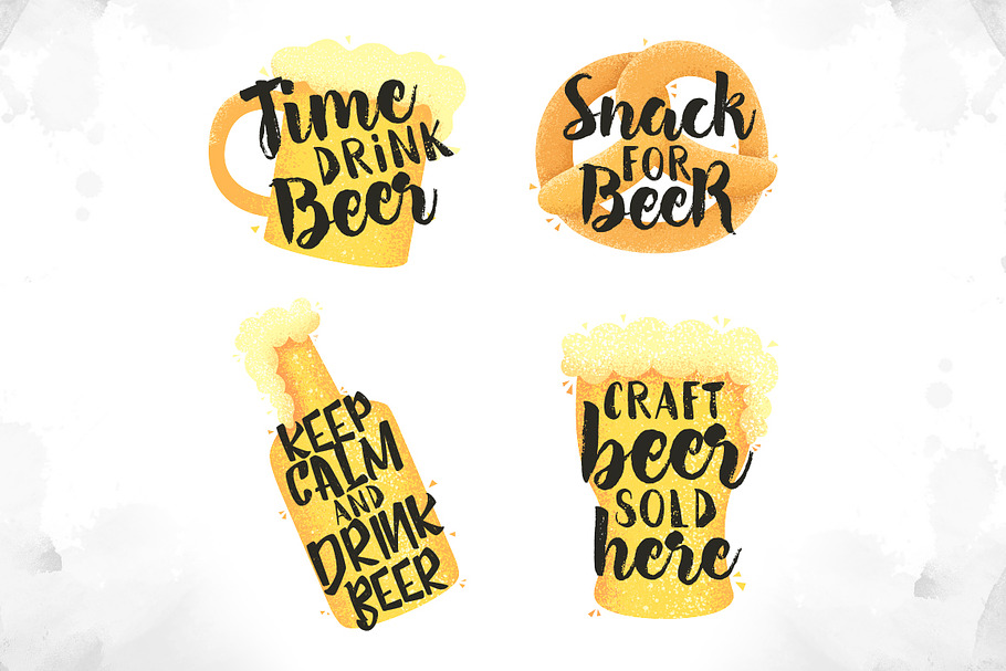 Beer logo - Watercolor style