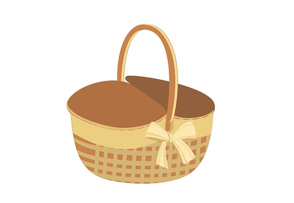 Basket of flowers with butterfly. in Illustrations - product preview 3