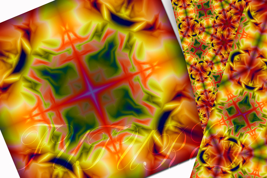 Bright psychedelic pattern+2 pattern