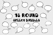 Hand drawn round speech bubbles