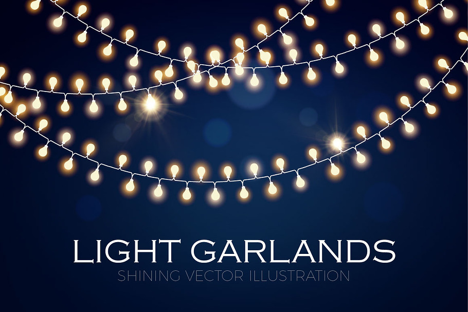 Light Garland Set. Eps,Ai,Jpg in Objects - product preview 8