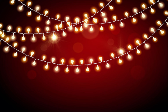 Light Garland Set. Eps,Ai,Jpg in Objects - product preview 1