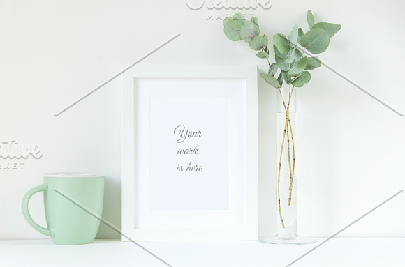 CLEAN!  Mockup: white frame in Print Mockups - product preview 2